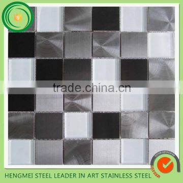 Best selling colored 304 410 430 stainless steel mosaic tiles price per kg for building materials