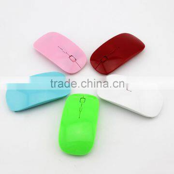 5 colors Ultra-thin Wireless mouse 2.4 GHZ usb Mouse Flat Optical Mouse