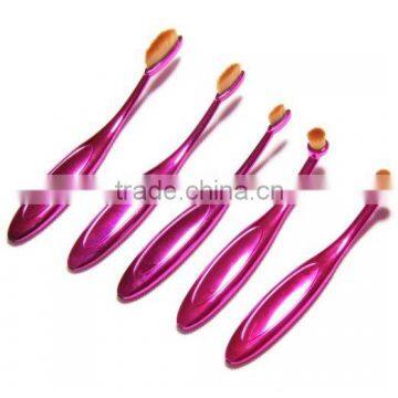 2016 Toothbrush Design Makeup Brush Brush Makeup Cosmetics New High Quality Professional 10 Pcs Rose Gold Oval Brush Set photo-2