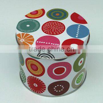 Beautiful appearance and popular product in China round Chocolate tin box chocolate tin can