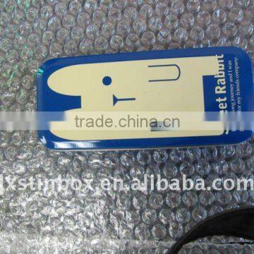 rectangular size:145*68*25mm blue print tin box packaging