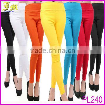 Korean Style 2016 New Fashion Trendy Womens Pants Candy Color Skinny Pants Cotton Trousers Fit Ladies Pencil Pants