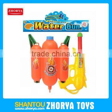 Zhorya children outdoor promotional summer Fire bottles Backpack water gun toys for kid