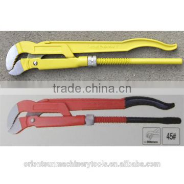 45 degree S style drop forged bent nose Pipe wrench plier