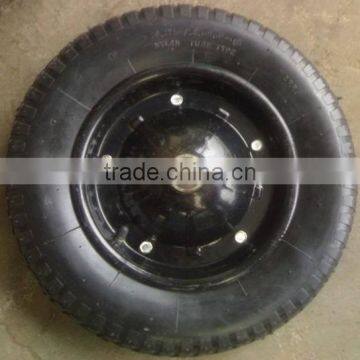 Filled pu flat free wheel wheelbarrow pu foam wheels 3.25-8