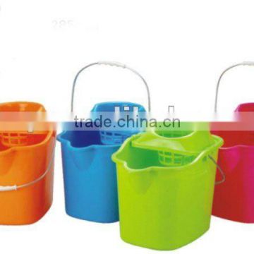 fast moving plastic mop bucket STEEL HANDLE