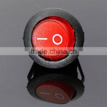 Red Neon 3 Pin 4.8mm Terminals 12V 16A Universal LED Illuminated Car Button Lights ON/OFF Round Rocker Switch Dash Boat Van photo-3