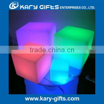 submersible multi color illuminated led light up cube furniture