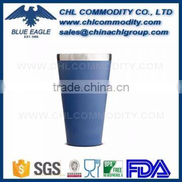 16oz stainless steel powder coating single wall pint cup