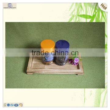 Unique Glass Decorative Wood Serving Feet Table Tray photo-5