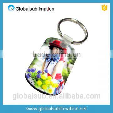 2016 top quality customized sublimation MDF keychain