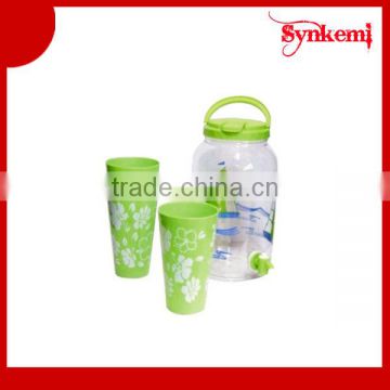 Hot sale plastic water pitcher with cups