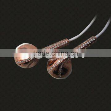 New Model Headphones,custom Rose Gold Plating Diamond Eadphones for IPhone 6 7 photo-3