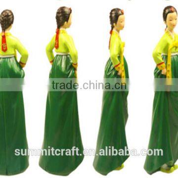 Custom South Korean Young Girl Resin Traditional Korean Gifts photo-3
