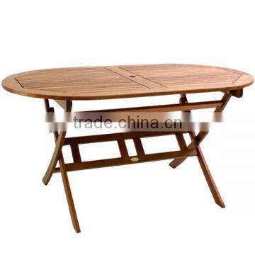 High Quality Best Selling Eco Friendly Wooden Oval Folding Table From Viet Nam