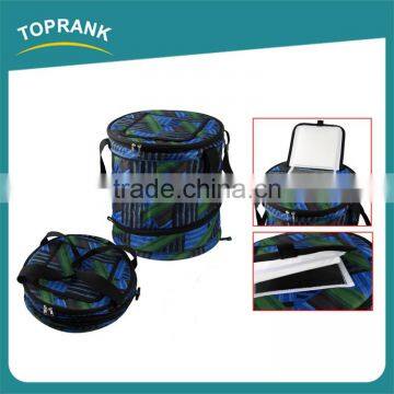 Custom color large insulated cooler buckets, 600D foldable ice bucket