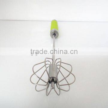 RH-W1 Stainless Steel Automatic Kitchen Rotating Egg Whisk Egg Beater photo-3