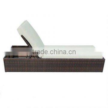 factory sale SGS HDPE rattan wicker outdoor lounge sun lounge, PE rattan Aluminium frame