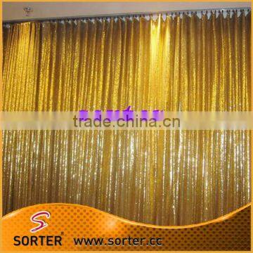 Manufacturer Good Price Metal Sequin Fabric Bathroom Curtains