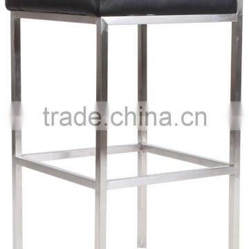 Factory price stainless steel frame metal type chair comfortable new design high bar chair