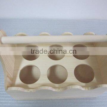 Lightweight Handmade Wooden Wine Bottle Holder Basket Wholesale photo-3