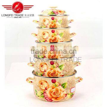 New Arrival Kitchenware Enamel /proclaim Iron Cast Stewpot/cooking Pot With Decal photo-2