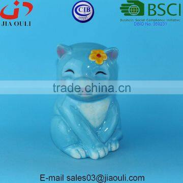 BSCI Audit Factory mini ceramic Sitting bear Coin Bank/money box