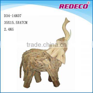 Handmade wooden elephant craft for sale