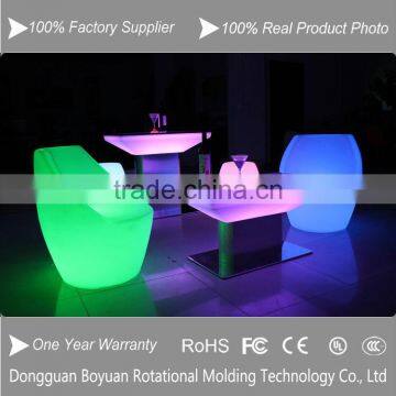 illuminated LED bar table and chair funiture, led bar counter for festival using