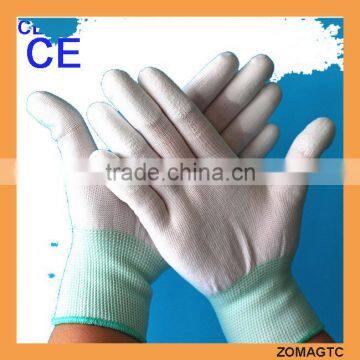 PU palm coated work gloves/ safety hand gloves / pu safety gloves