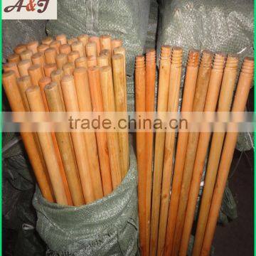 varnished wooden handle for brooms or mops