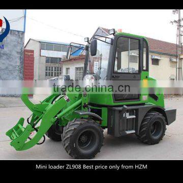 top quailty best price mini wheel loader for sale pallet fork