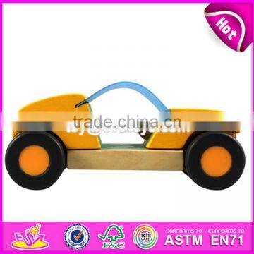 Best design children wooden mini off-road vehicle toys W04A044