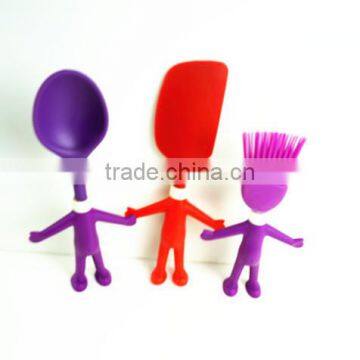 32094 Figure Shape Kitchen Tools Short Spoon Nylon And Silicone Material photo-5
