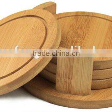 100% Natural Bamboo Round coaster made from manufacturer