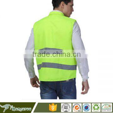 High Visibility Fluorescent Yellow Polyester Tank Top photo-4