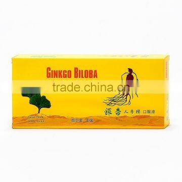 Ginkgo biloba and red ginseng oral liquid,GMP certificate ,OEM package