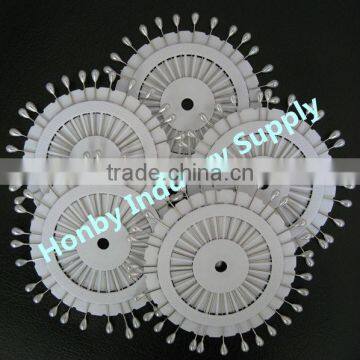 Metal crafts 55mm teardrop white pearl head pin