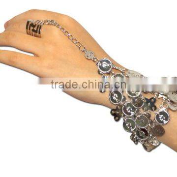 Belly Dance Metal Slave Bracelet With Coins photo-2