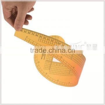 Kearing Brand, 60cm & 40cm Economical Multifunctional Ruler, for Fashion Design Market, Flexible Transparent Yellow Ruler #6501B photo-3