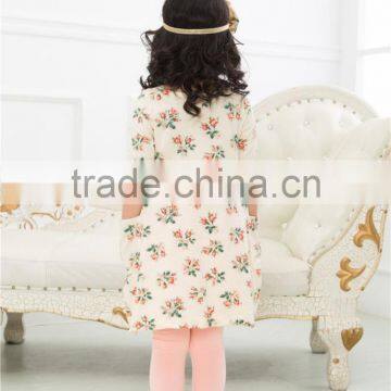 2017 New Spring Children Boutique Clothing Baby Frock Designs Half Sleeves Evening Dress With Headband photo-6