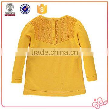 2016 Star Lace Applique Cute Girl Long Tshirt Middle East Children Wear photo-2