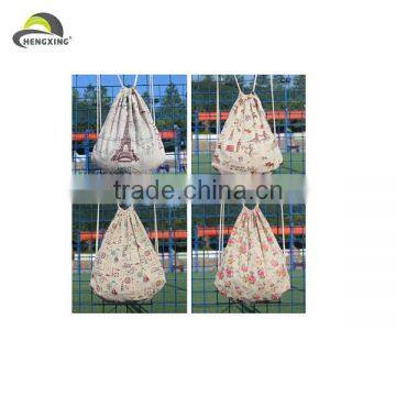 China Supplier Wholesale Cotton Fabric Drawsting Bag photo-2