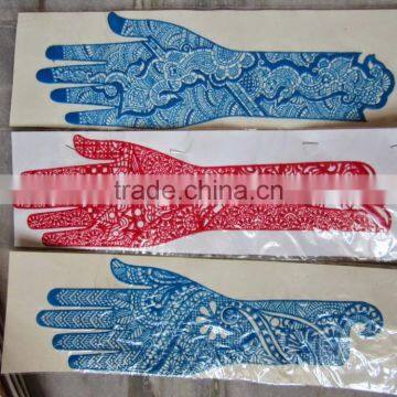 HENNA Mehndi Design LONG HAND TATTOO STENCIL photo-3