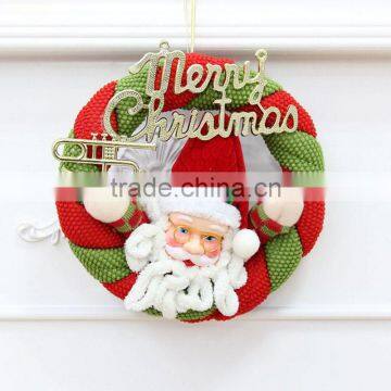 HD1030 2016 Christmas Tree Pendant Of Snowman & Santa Claus Ornament Circle