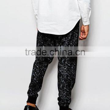 Custom Jogger Pants Drop Crotch Cuffed Smart Joggers With Print photo-4