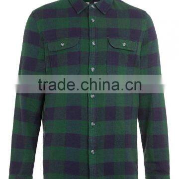 Mens Flannel Plaid Shirt Casual Dress 100%cotton Shirts photo-2