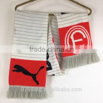 Football Culb Knitting Scarf Sports Logo knitted scarf patterns