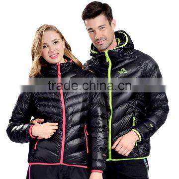 Fashionable packable lightweight goose down jacket for men