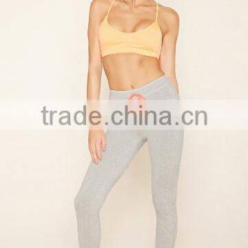 hot sale China women clothing custom yoga fashion elastic plain skinny zip leggings